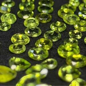 Vibrant Peridot Genuine Faceted Gemstones